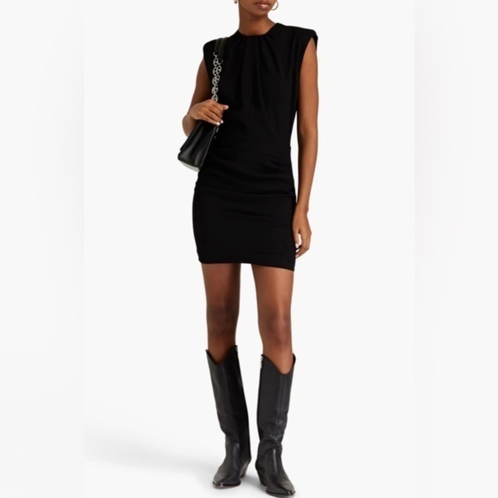 IRO Hivi ruched crepe mini dress
